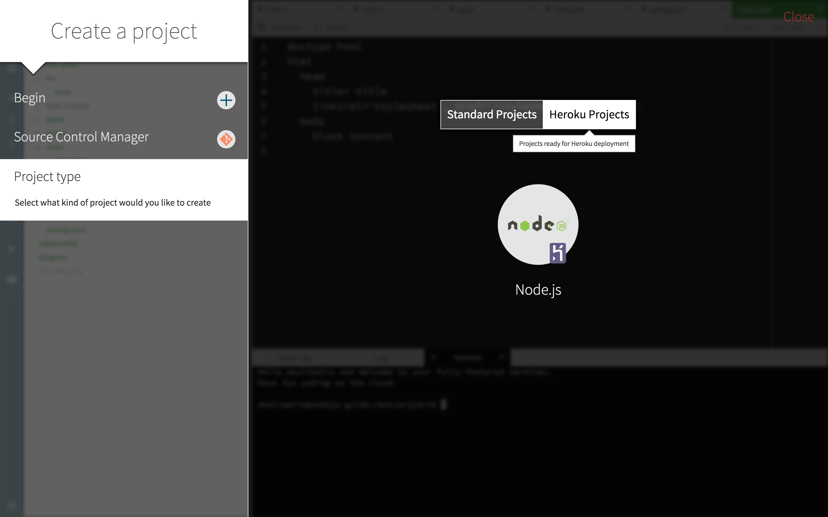 Heroku Projects in SourceLair Heroku Projects in SourceLair